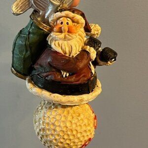 Santa golfer Christmas Tree Ornament decoration Regal Greetings Prime de Lux vtg